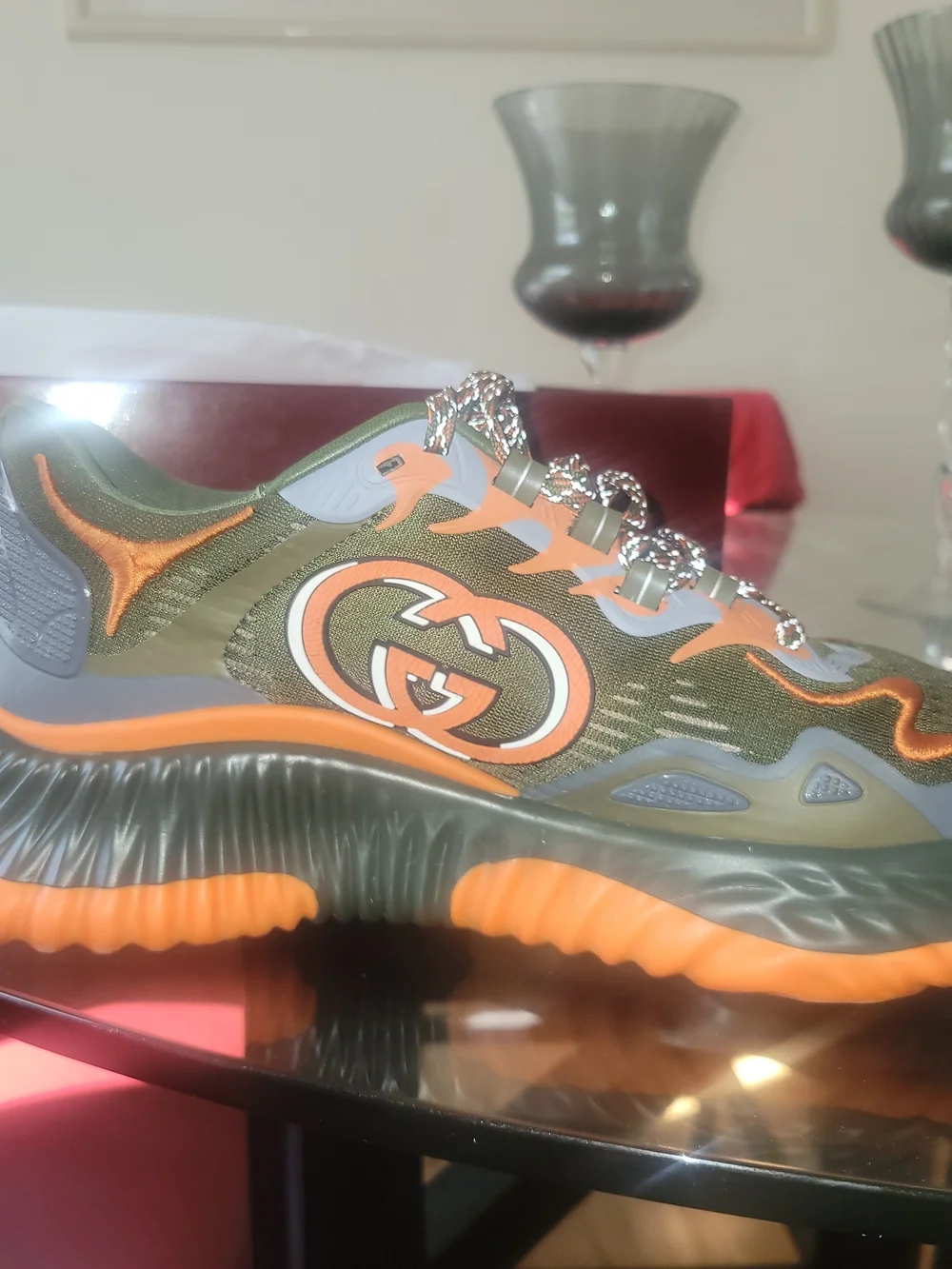 Gucci Green & Orange Men’s Sneaker